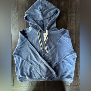 Aerie NWT Blue Ribbed Hoodie